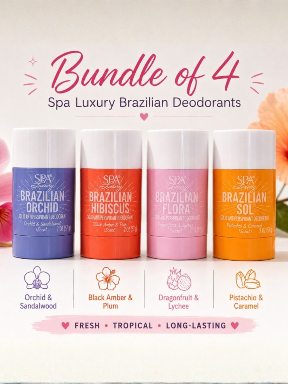 Brazilian Orchid Solid Deodorant Stick - Purple